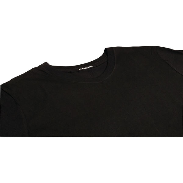 Plain V-Neck T-Shirt, Men's, Black | Hush Brand Apparel | side angle view