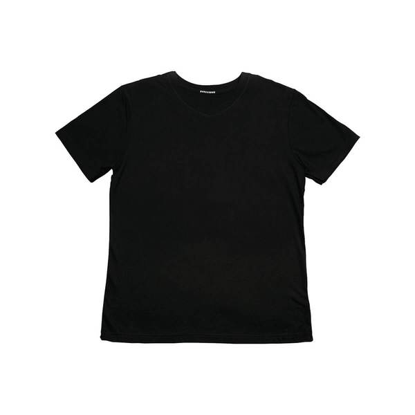 Plain V-Neck T-Shirt, Men's, Black | Hush Brand Apparel | front view